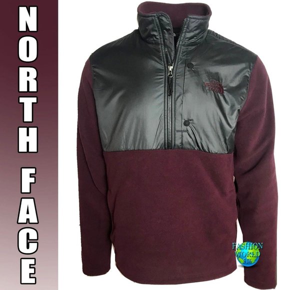 The North Face Men's 200 WT Tundra Pullover Fleece Jacket Size M Deep Garnet Red